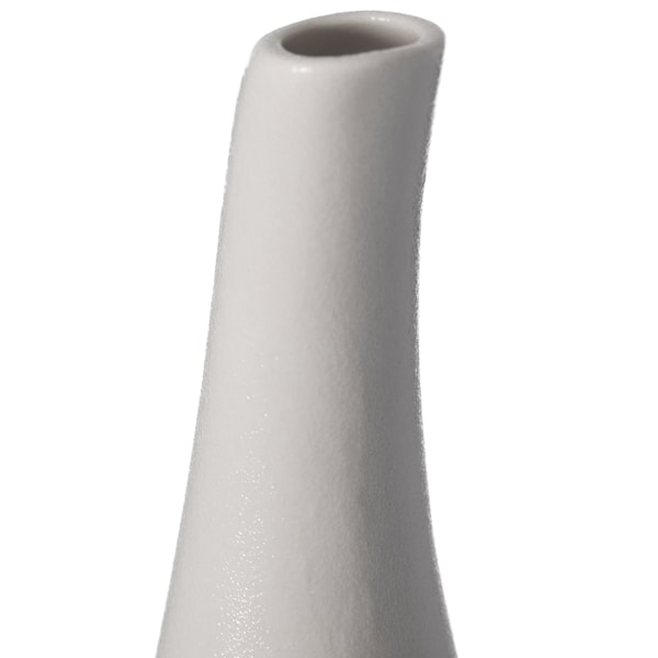 Uniquewise White Contemporary Unique Teardrop Shaped Ceramic Table Vase Flower Holder, PK 3 - QI004367.3