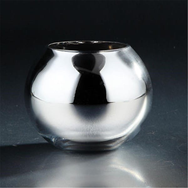 Diamond Star 4.5 x 6 in. Glass Vase, Silver - 57132