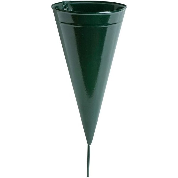 Afs 5" Metal Cone Vase: Green-case of 36 - 5041