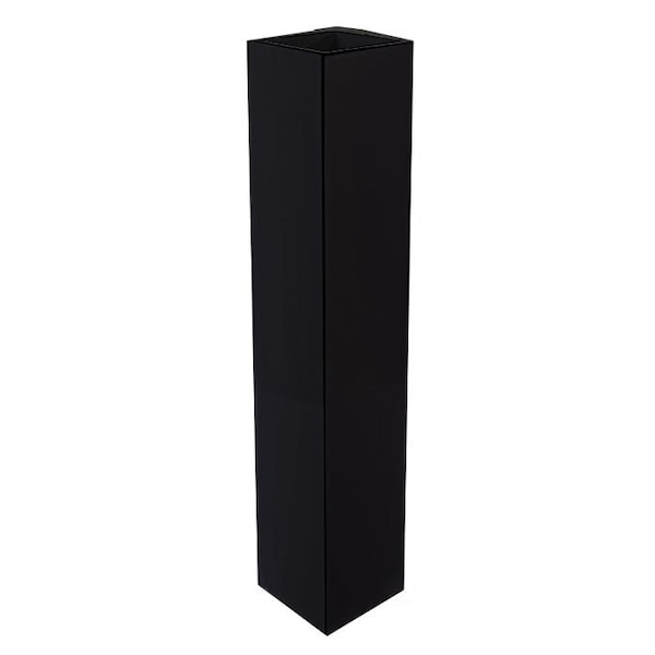 Uniquewise Tall Rectangular Wooden Modern Floor Vase, Black 30 Inch - QI004183.S