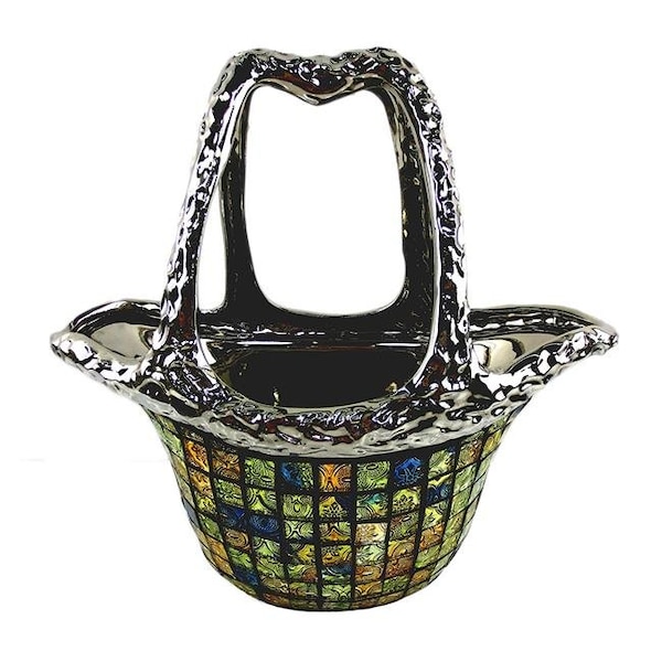 Dolce Mela Dolce Mela DMCV005 Decorative Ceramic & Glass Flower Vase Purse Bag - 12.5 x 6.5 x 12 in. - DMCV005