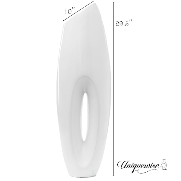 Uniquewise Modern White Large Floor Vase - 29 Inch - QI003159S
