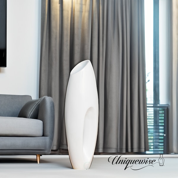 Uniquewise Modern White Large Floor Vase - 29 Inch - QI003159S
