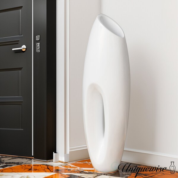 Uniquewise Modern White Large Floor Vase - 29 Inch - QI003159S
