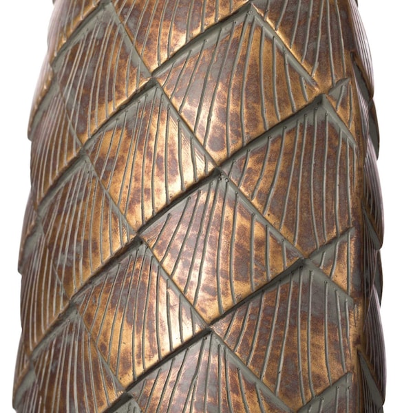 Uniquewise Tall Cylinder Antique Style Designed Floor Vase for Entryway Dining or Living Room, Ceramic Rustic - QI004036