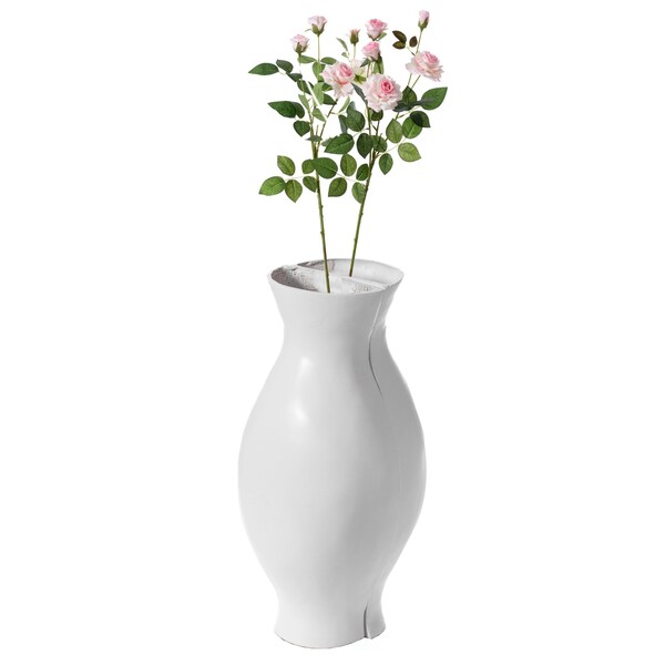 Uniquewise Decorative Split Vase Duo Floor Vase - White, PK 2 - QI003999.WT.2