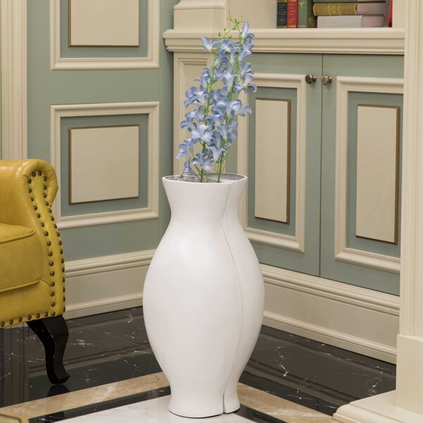 Uniquewise Decorative Split Vase Duo Floor Vase - White, PK 2 - QI003999.WT.2