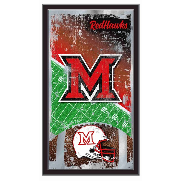 Holland Bar Stool Co Miami (OH) 15" x 26" Football Mirror - MFTBLMIA-OH