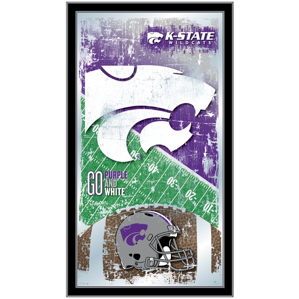 Holland Bar Stool Co Kansas State 15" x 26" Football Mirror - MFTBLKNSASS