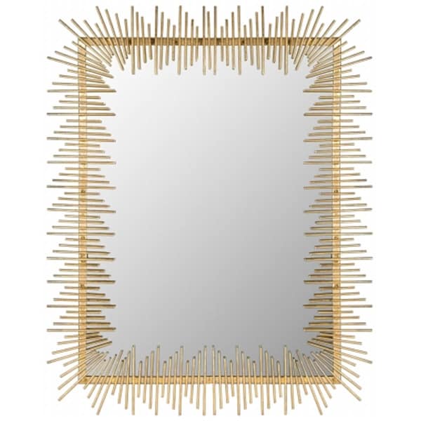 Safavieh Sunray Rectangular Mirror- Antique Gold - 35.5 x 1.25 x 27 in. - MIR4023A