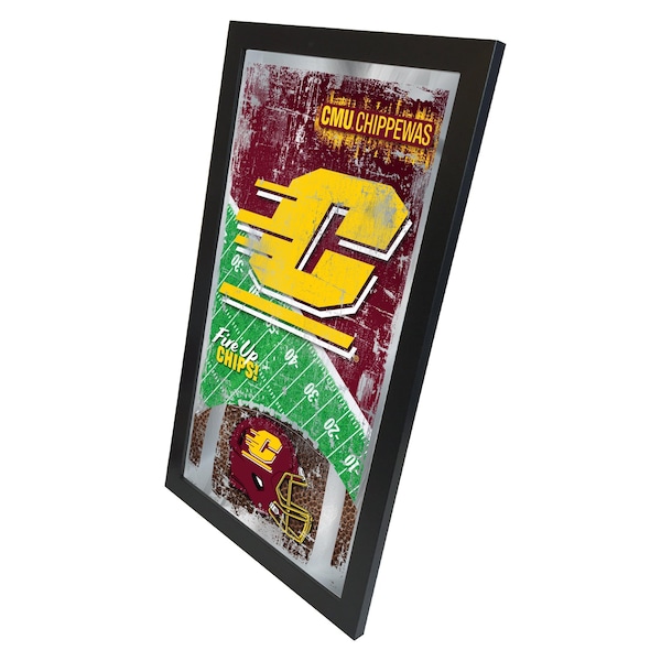 Holland Bar Stool Co Central Michigan 15" x 26" Football Mirror - MFTBLCENMIC