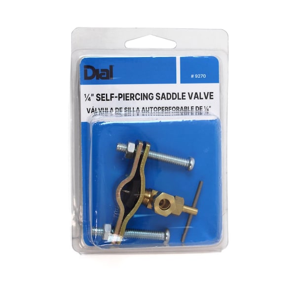 B & K Dial 1/4 in. H Orange Steel Saddle Valve - 9270