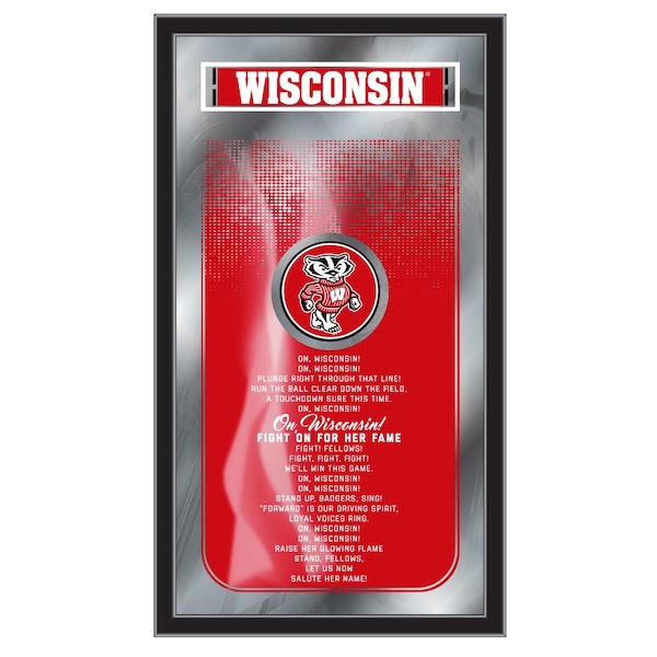 Holland Bar Stool Co Wisconsin 26" x 15" Fight Song Mirror - MFGHTWISCON
