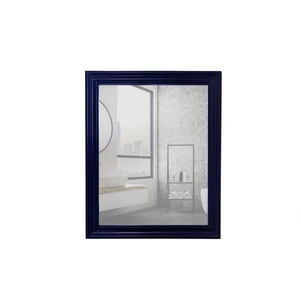 Comfortcorrect 24 in. Wood Frame Mirror, Blue - CO2797730