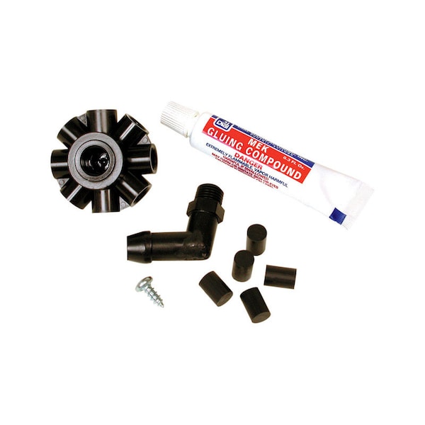 Dial Mfg Dial 1-1/2 in. H X 3-17/27 in. W Black Plastic All Way Spider Head - 4777