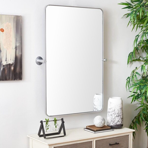 Safavieh 3.8 x 24 x 36 in. Delinah Silver Mirror - MRR2001B