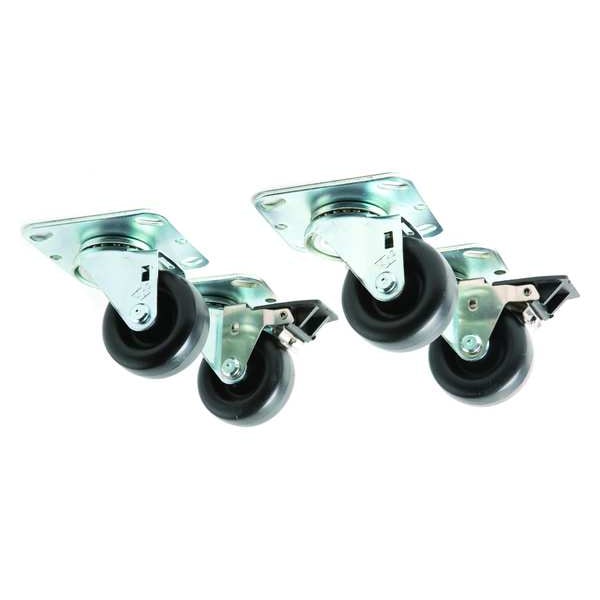 Portacool Caster Kit, Metal and Plastic, PK 4 - PARPACCST310