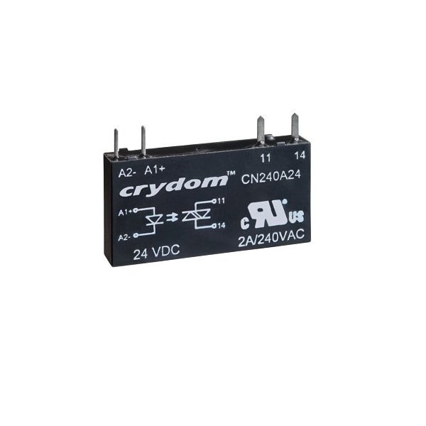 Relé Crydom SSR, montaje en PCB, 6mm SIP, 240VAC/2A, 5VDC de entrada - CN240A05.