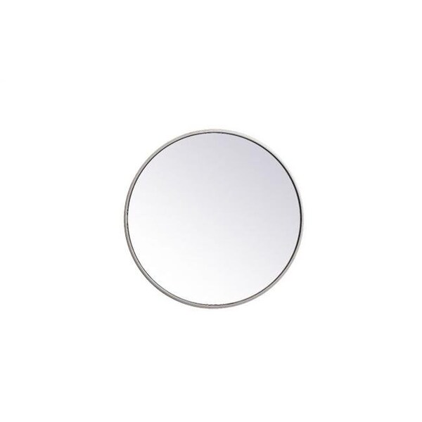 Elegant Decor Elegant Decor MR4821S 21 in. Metal Frame Round Mirror; Silver - MR4821S