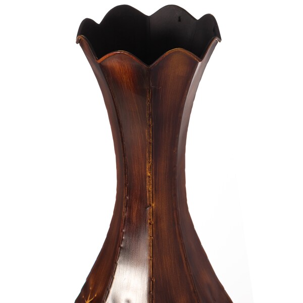 Uniquewise Metal Floor Vase Centerpiece Home Decoration for Dried Flower and Artificial Floral Arrangements - QI004521