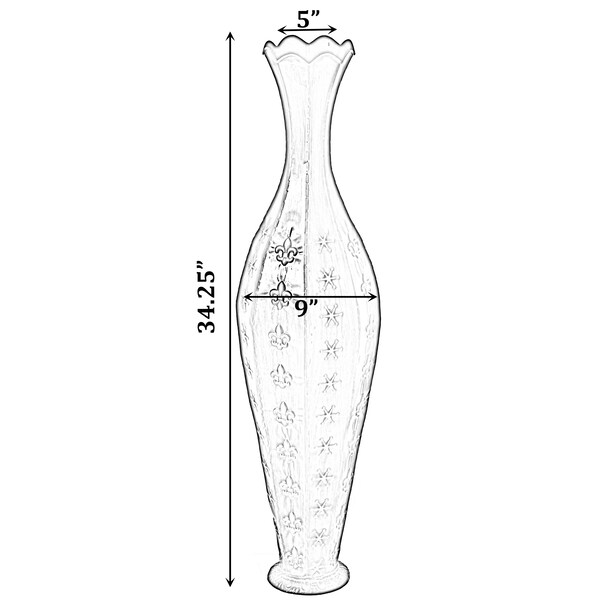 Uniquewise Metal Floor Vase Centerpiece Home Decoration for Dried Flower and Artificial Floral Arrangements - QI004521