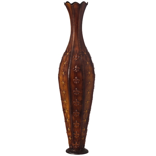 Uniquewise Metal Floor Vase Centerpiece Home Decoration for Dried Flower and Artificial Floral Arrangements - QI004521