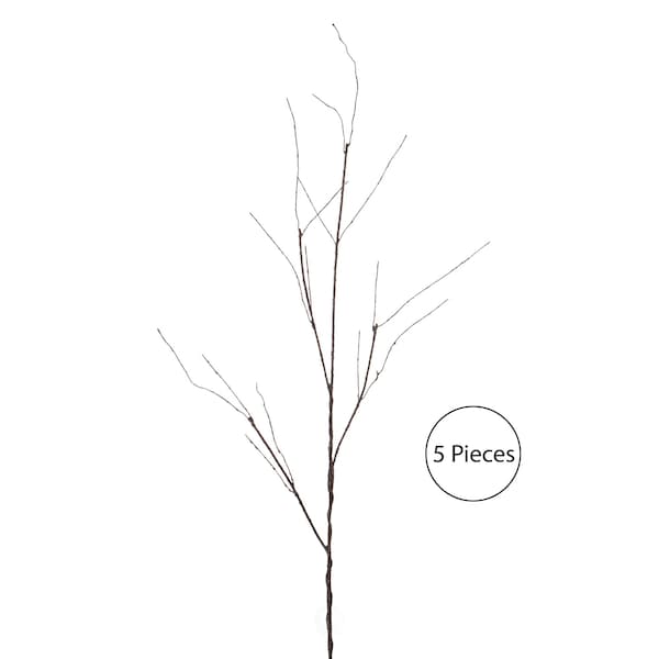 Uniquewise Brown Dried Curly Twig Tree Branch Stem for Home Decoration, Wedding Craft, and Floor Vase 37 Inch - QI004413