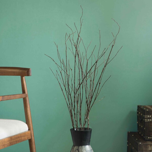Uniquewise Brown Dried Curly Twig Tree Branch Stem for Home Decoration, Wedding Craft, and Floor Vase 37 Inch - QI004413