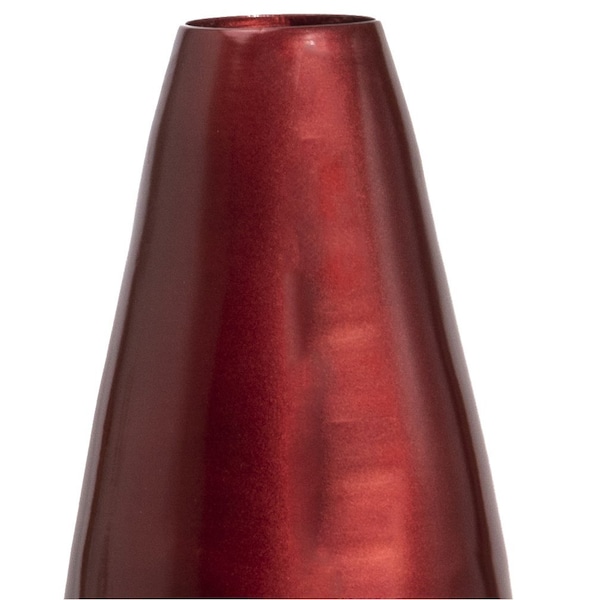 Uniquewise 31.5" Spun Bamboo Modern Metallic Tall Floor Vase, Red - QI003354RD.L