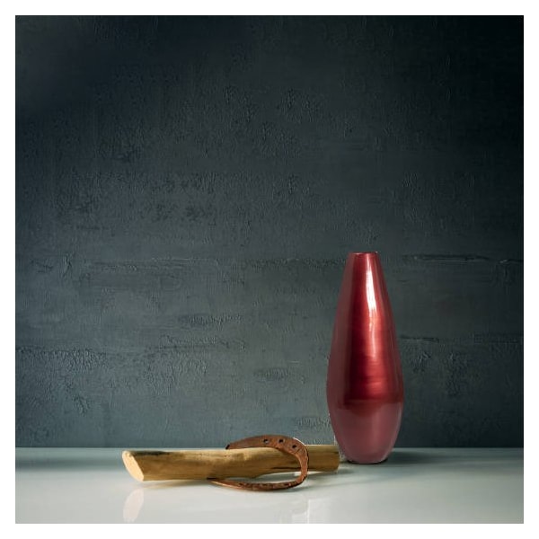 Uniquewise 31.5" Spun Bamboo Modern Metallic Tall Floor Vase, Red - QI003354RD.L