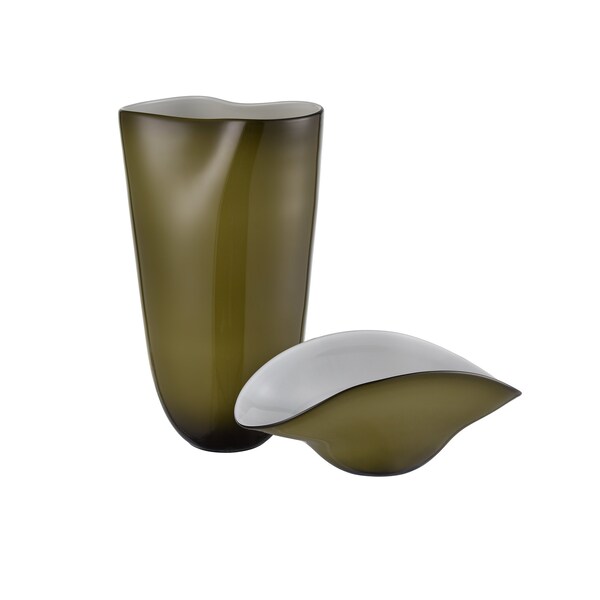 Elk Signature Braund Vase - Olive - H0047-10981