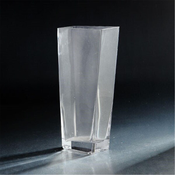 Diamond Star Diamond Star 64045 13 x 4 x 6.5 in. Tapered Rectangle Vase; Clear - 64045