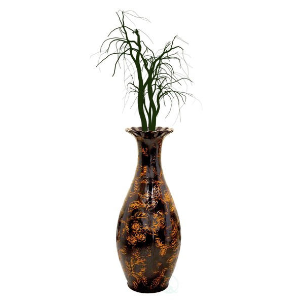 Uniquewise Traditional Brown Trumpet Shaped Floor Vase, 36 Tall - QI003300L