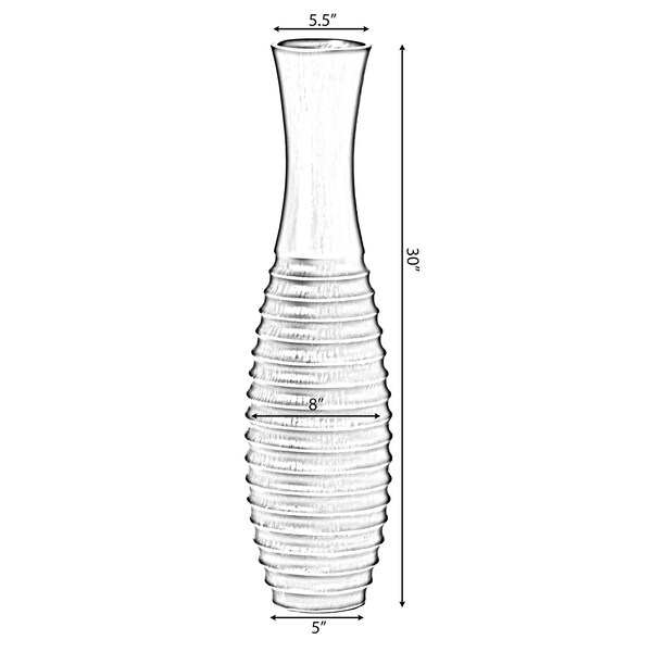 Uniquewise Decorative Conemporary Tall Trumpet Shape Floor Vase, Brown 30 Inch - QI004191.S