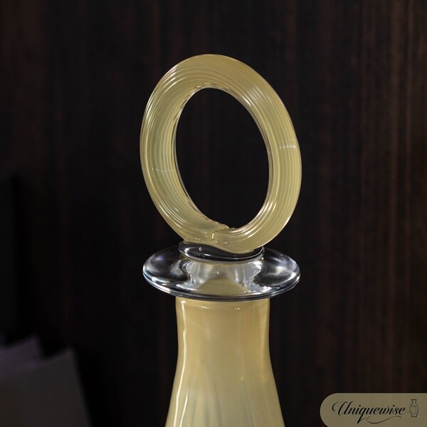 Uniquewise Unique 20-Inch Decanter-Inspired Glass Vase - Ideal Centerpiece for Entryway Tables, Dining - QI004734.L
