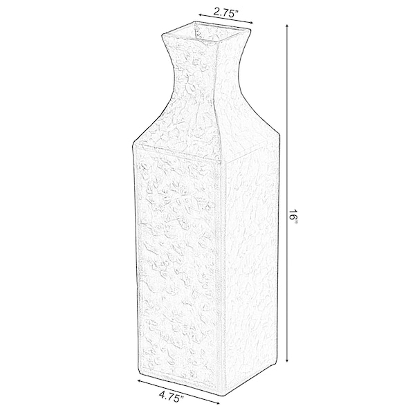 Uniquewise Antique Style Metal Bottle Shape Gold Floor Vase for Entryway, Living Room or Dining Room, Small - QI004442.S