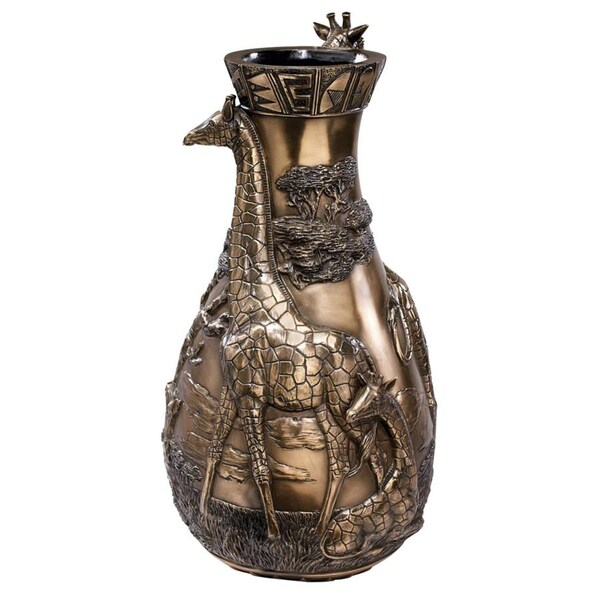 Design Toscano Giraffes of the Savanna Sculptural Vase - WU72002