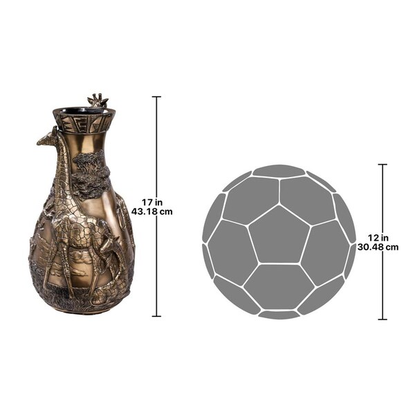 Design Toscano Giraffes of the Savanna Sculptural Vase - WU72002