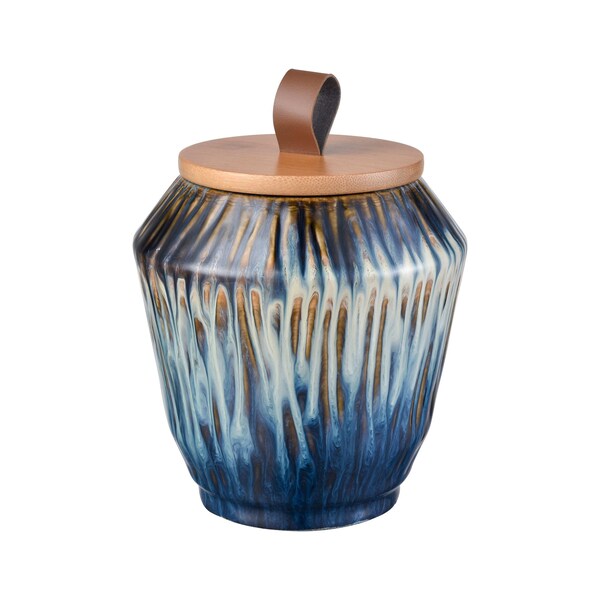 Elk Studio Mulry Jar - Set of 3 Green Prussian Blue Glazed - S0037-11348/S3