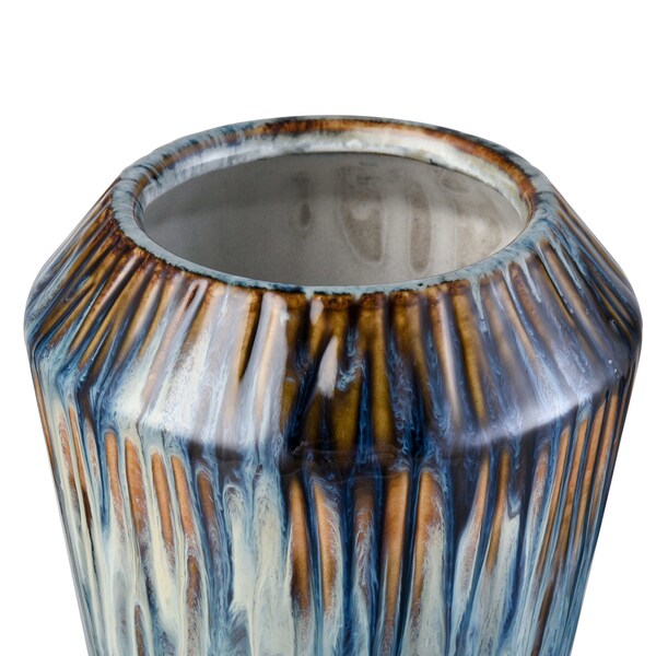 Elk Studio Mulry Jar - Set of 3 Green Prussian Blue Glazed - S0037-11348/S3
