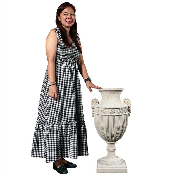 Design Toscano Emperor Roman-Style Architectural Garden Urns: Set of Two - NE9210158
