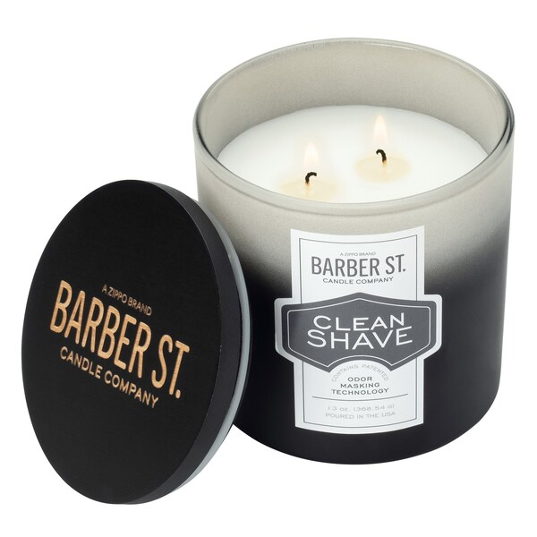 Zippo Barber Street Clean Shave Odor Masking Candle - 70035