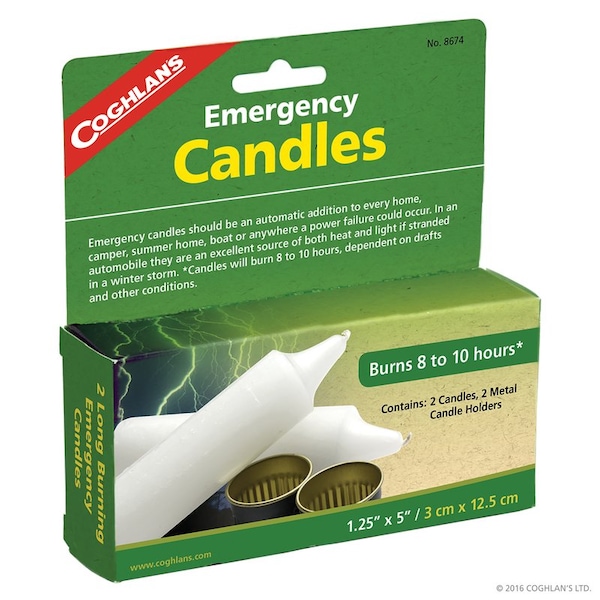 Coghlans Coghlan's White No Scent Scent Emergency Candle - 8674