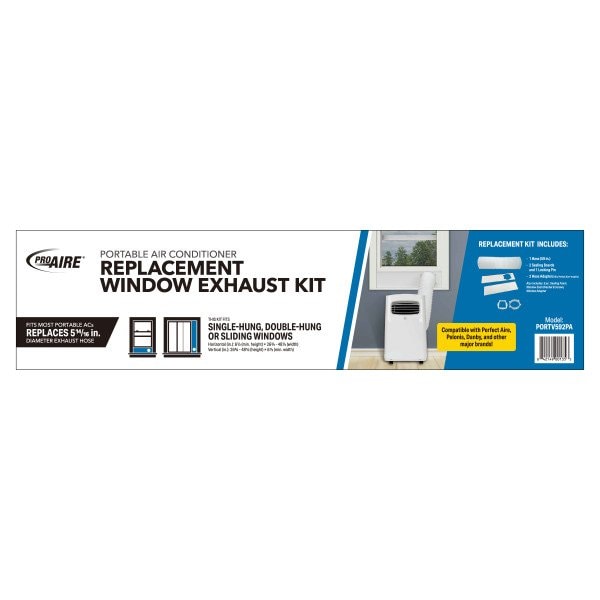 Perfect Aire Window Exhaust Vent Kit, 6 3/8" W - PORTV592PA
