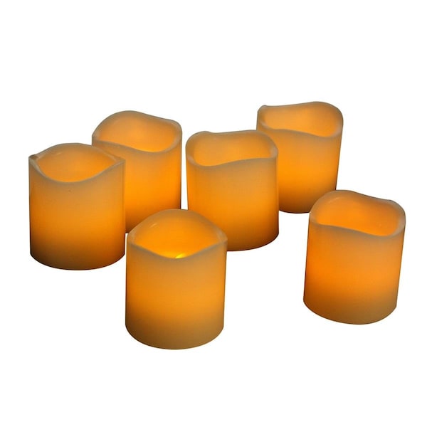 Ecogecko Real Wax LED Votive Candles & Premium Quality Flameless Candles with Timer - Set of 6, 6PK - 87032-06
