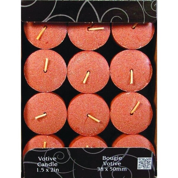 Candle-Lite 1276549 Scented Votive Candle, Cinnamon Pecan Swirl Fragrance, Caramel Brown Candle - 4520549