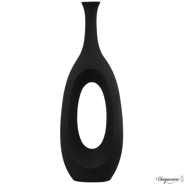 Uniquewise 44-Inch Frosted Black Fiberglass Tall Floor Vase - Decorative Vase for Modern Home Decor - QI004676.L
