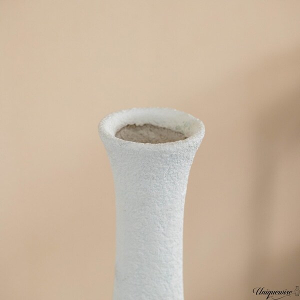 Uniquewise 44-Inch Frosted White Fiberglass Tall Floor Vase - Decorative Vase for Modern Home Decor - QI004677.L