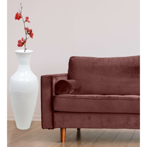 Uniquewise Elegant 3-Piece Tall Floor Vase Set - Glossy White, Black, and Red - 37.5in High, 14in - QI003713.3