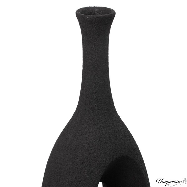 Uniquewise 36-Inch Frosted Black Fiberglass Tall Floor Vase - Decorative Vase for Modern Home Decor - QI004676.M